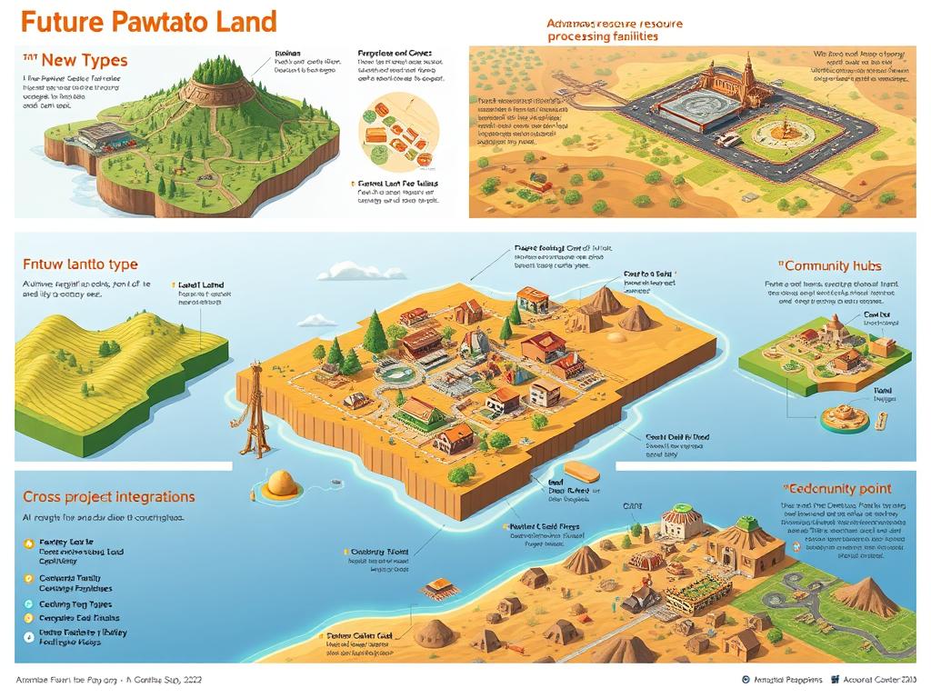 Concept art of future Pawtato Land features and expansions