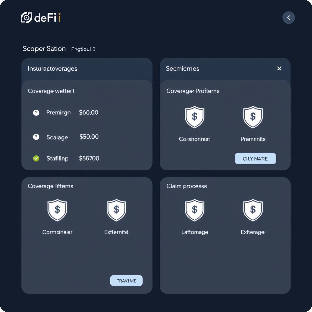 DeFi insurance protocol interface showing coverage options for various protocols