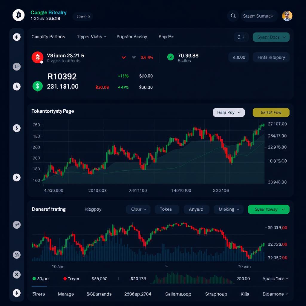 Decentralized exchange trading interface showing token swapping