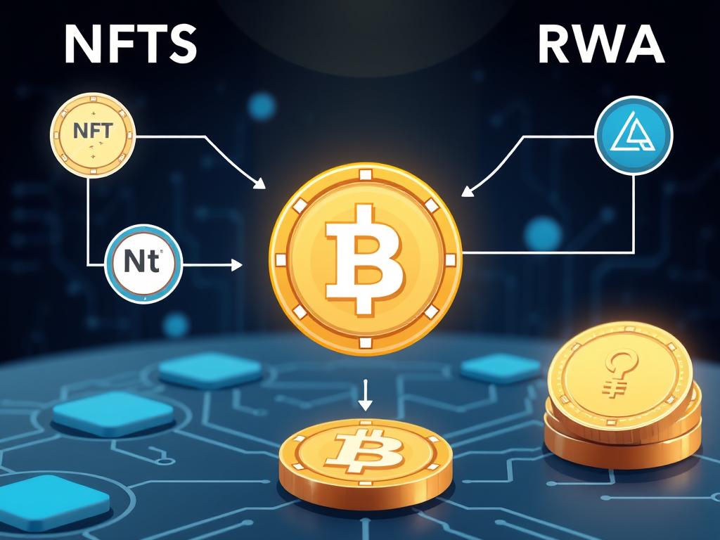Real World Asset (RWA) tokens and NFTs representing fractional real estate ownership on blockchain platforms