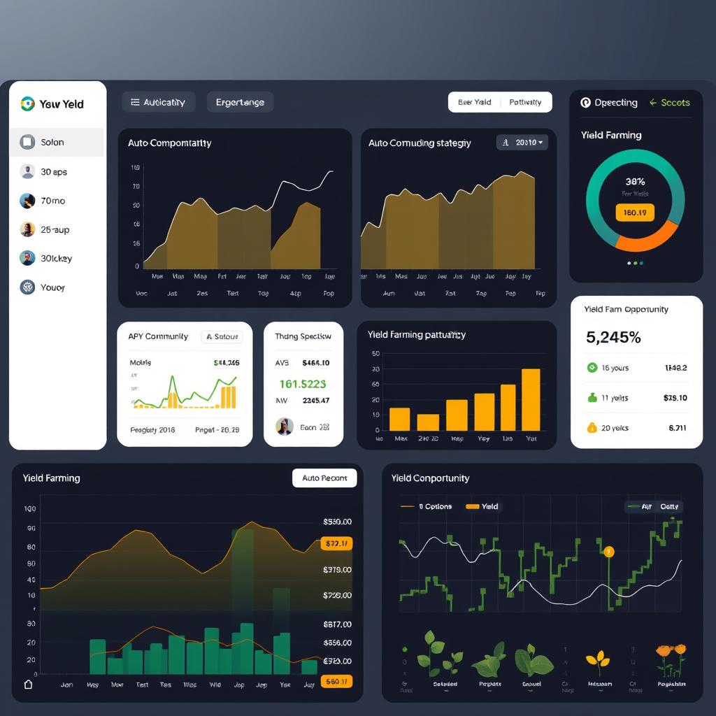 Yield optimization platform on Sui showing auto-compounding strategies