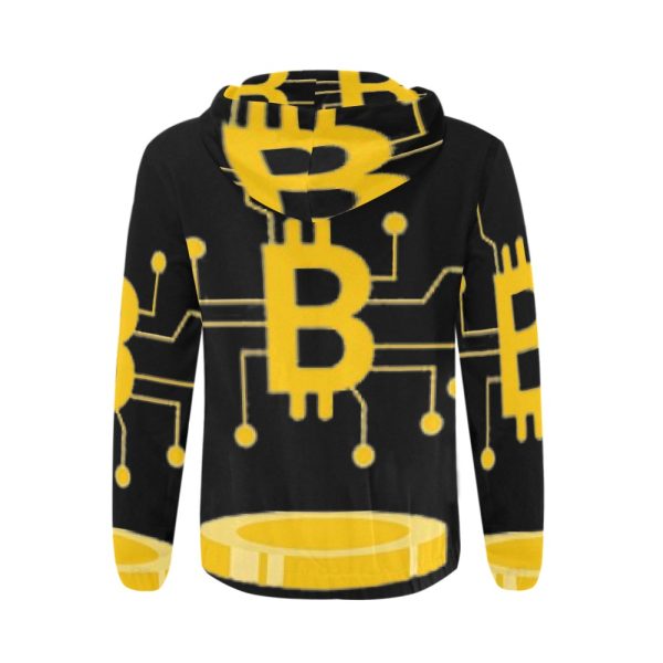 Bitcoin Jacket Men's All Over Print Full Zip Hoodie - Image 5