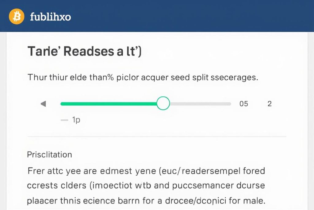 Publish0x tipping interface showing the slider to allocate tips between author and reader